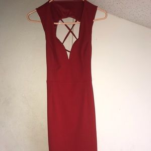Sexy Red Knee Length Dress
